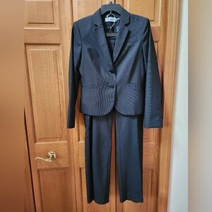 Calvin Klein Black Pinstripe Pantsuit